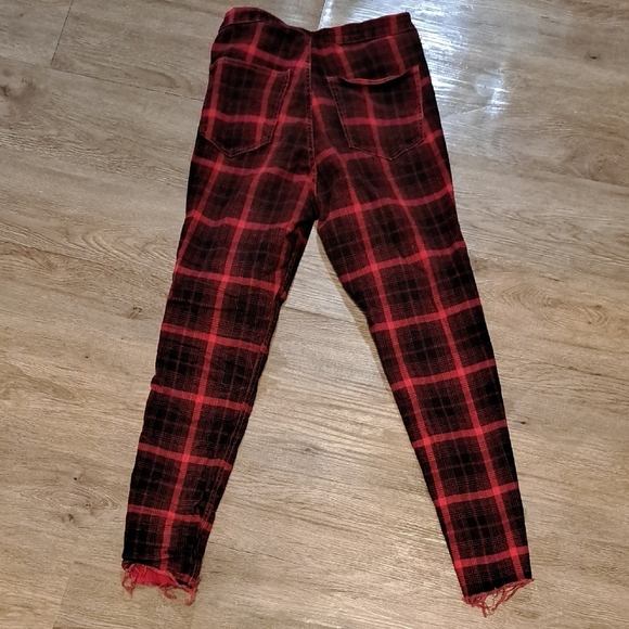 Red and Black Plaid Pants - Picture 3 of 4